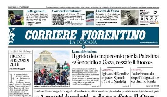 Corriere Fiorentino in taglio alto: "Bella gioventù. Da Kayode a Beltran..."