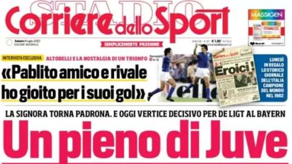 L'apertura del Corriere dello Sport: "Un pieno di Juve"