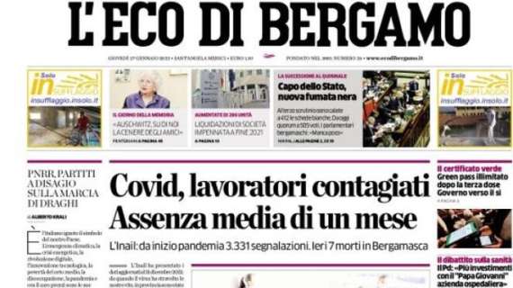 L’Eco di Bergamo titola: “Gosens va all’Inter, in entrata ipotesi Lazzari e Cambiaso”