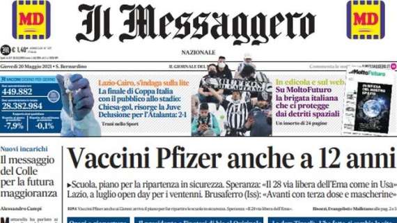 Il Messaggero: "Finale di Coppa Italia col pubblico: risorge la Juve, delusione Atalanta"