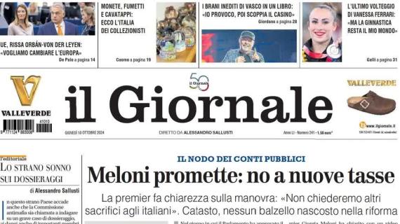 Il Giornale in prima pagina: "Inzaghi difende gli ultras: nessuna minaccia ricevuta"