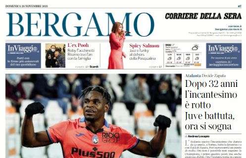 Atalanta, Corriere di Bergamo: "Dopo 32 anni l'incantesimo è rotto. Juve battuta, ora si sogna"