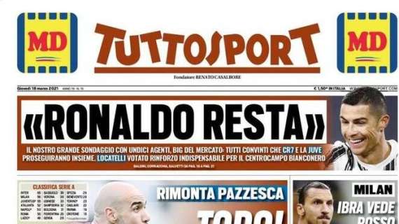 L'apertura di Tuttosport: "Toro! Toro! Toro!". Che rimonta con il Sassuolo