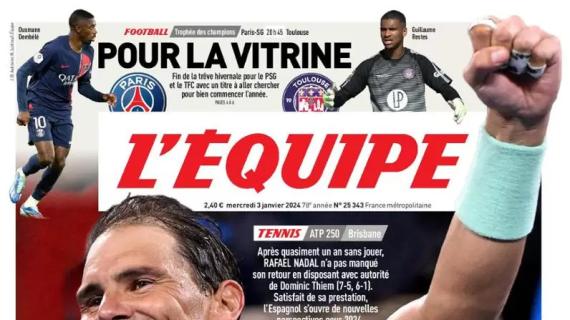 PSG contro Tolosa in Supercoppa di Francia, L'Equipe in prima pagina: "Per la vetrina"