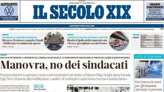 Il Secolo XIX titola: "Lo Spezia spreca, il Genoa rimedia. Al Picco finisce 1-1"