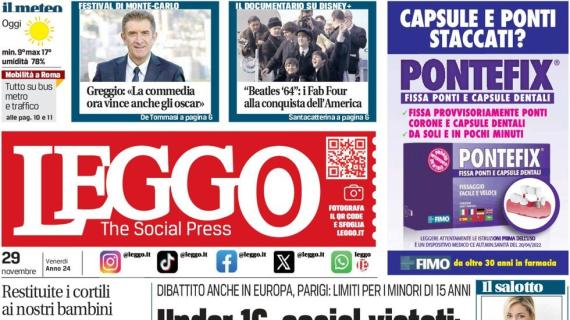 Leggo in prima pagina sulle romane in Europa: "Orgoglio Roma, Lazio bloccata"