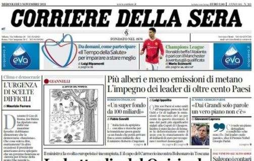 Corriere della Sera: "CR7 beffa l'Atalanta: è pari con il Manchester. Juventus già qualificata"