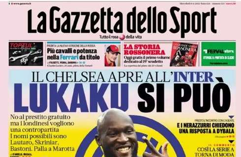 L'apertura de La Gazzetta dello Sport sull'Inter: "Lukaku si può"