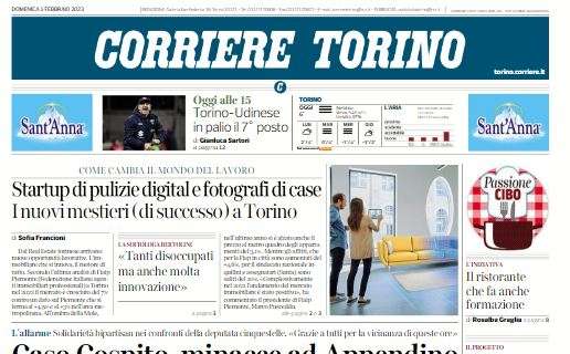 Corriere di Torino in taglio alto: "Torino-Udinese, in palio il settimo posto"