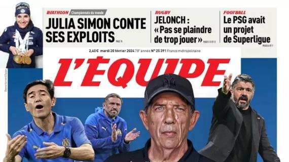 L'Equipe titola così stamattina in prima pagina sul Marsiglia: "Il valzer della panchina"