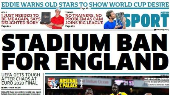 Le aperture inglesi - Wembley ban: Inghilterra punita per i disordini nella finale di Euro 2020