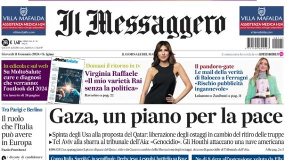 Il Messaggero in apertura: "Zaccagni fa volare la Lazio. Furia Mou: 'Che rigore è?"