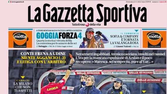 L'apertura de La Gazzetta dello Sport: "L'Inter vede rosso"