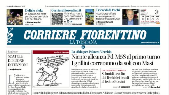 Il Corriere Fiorentino sui tifosi che hanno accolto la squadra all’aeroporto: “Delirio Viola”