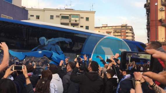 FOTO - Napoli, l'arrivo della squadra al San Paolo