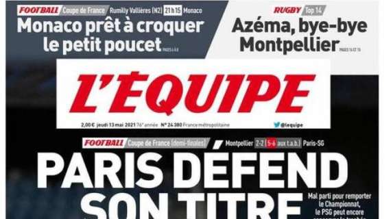 L'apertura de L'Equipe sul PSG senza Ligue 1: "Parigi difende almeno la Coppa di Francia"