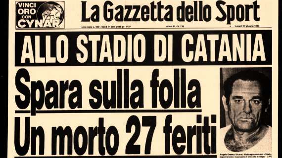 Giorno di ordinaria follia: a "Storie di Calcio" la tragedia di Catania-Perugia dell'83