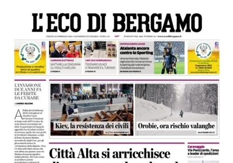 L'Eco di Bergamo: "Urna non fortunata: Atalanta ancora contro lo Sporting" 