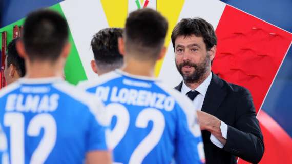 Fair play Agnelli, complimenti da Dal Pino per la premiazione al Napoli in Coppa Italia