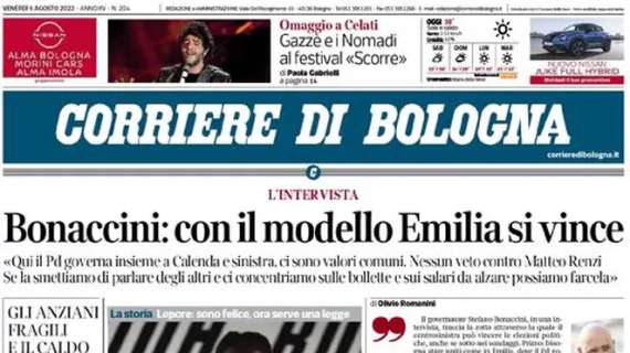 Il Corriere di Bologna in apertura: "Shomurodov ad un passo dall'arrivo in rossoblù"