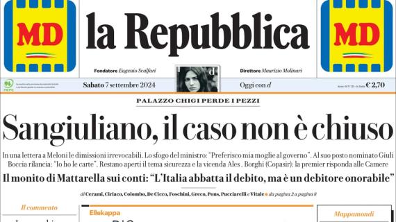 La Repubblica: "Riscatto azzurro. Una bella nazionale batte la Francia 3-1"