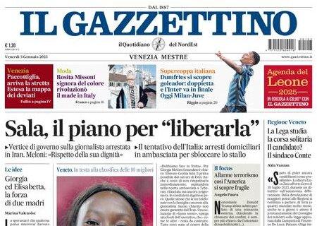 Il Gazzettino apre: "Dumfries si scopre goleador: doppietta e l'Inter va in finale"