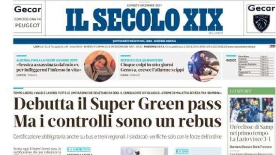 Il Secolo XIX: "Eclisse Samp nel 1° tempo. Genoa, il gol è un miraggio. Spezia rimontato"