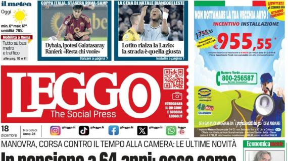 Leggo in prima pagina: "Dybala, ipotesi Galatasaray. Ranieri: resta chi vuole"