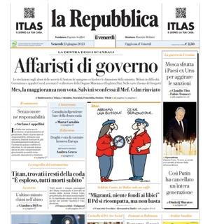 La Repubblica in apertura: "Quando i soldi ridisegnano la mappa del calcio"