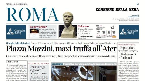 Il Corriere di Roma: "Lazio in trasferta contro l'Empoli, Romagnoli si ferma di nuovo"