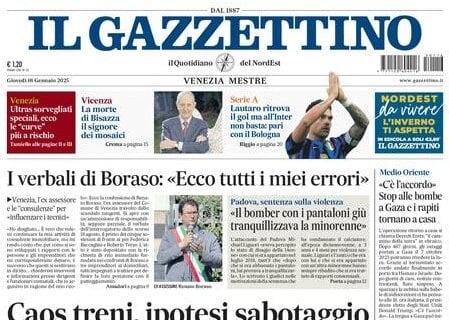 Il Gazzettino in apertura: "Lautaro ritrova il gol ma all'Inter non basta, pari con il Bologna"