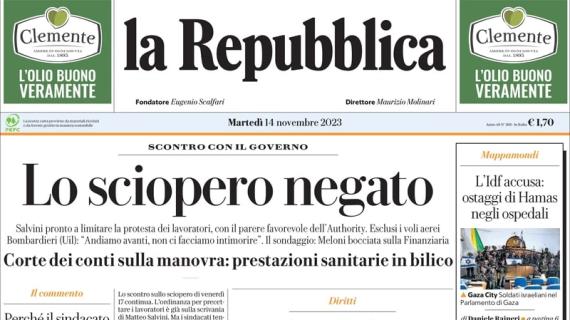 La Repubblica: "Italia, dal Vangelo di Spalletti: 'Siate aggressivi e veloci'"