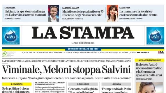 La Stampa: "La Juve si sblocca a Monza e riparte la corsa Champions"