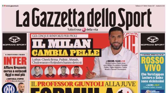 L'apertura de La Gazzetta dello Sport su Giuntoli alla Juventus: "Formula scudetto"