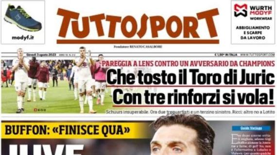 Tuttosport titola sull'asse di mercato fra Juventus e Chelsea: "Lukaku a oltranza"