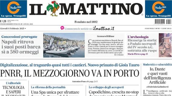 Il Mattino titola stamani sulle parole di Manna sul mercato: "Ricattati da Kvara"