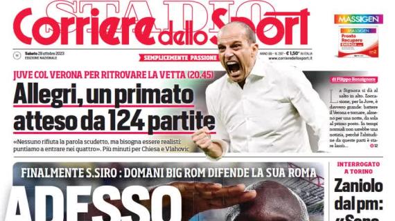 Il Corriere dello Sport in prima pagina su Inter-Roma: "Adesso parla Lukaku"