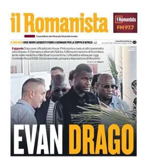 Roma, N'Dicka è il secondo colpo di mercato. Il Romanista titola: "Evan Drago"