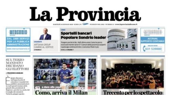 La Provincia apre con la gara tra Como e Milan: "Vediamo chi è più grande"