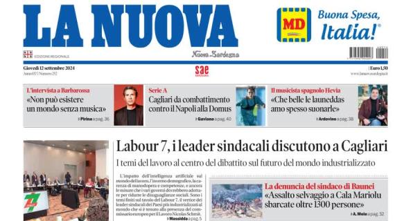 La Nuova Sardegna in prima pagina sui rossoblu: "Il Cagliari attende il Napoli"