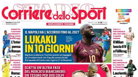 Le aperture dei quotidiani italiani e stranieri di oggi, domenica 21 luglio