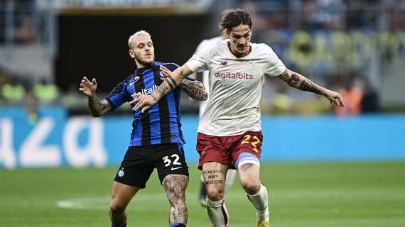 Piede sbagliato, tiro giusto: Dimarco buca la Roma col destro. L'Inter la sblocca, 1-0