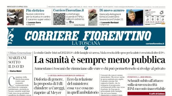 Il Corriere Fiorentino titola oggi sull'ex bandiera viola Antognoni: "Di nuovo azzurro"