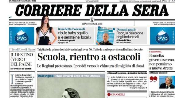 L’apertura del Corriere della Sera sulla corsa al vertice: “Duello scudetto alla milanese”