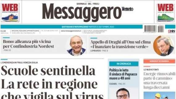 Il Messaggero Veneto: "Questo Napoli va troppo forte: primo stop per l'Udinese"
