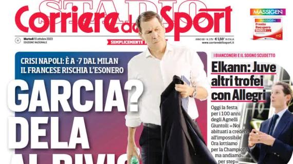 Crisi Napoli, Il Corriere dello Sport apre: "Garcia? DeLa al bivio". C'è Conte da salvagente