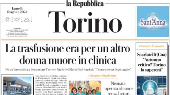 Repubblica (ed. Torino) stamani sulla Coppa Italia: "Al Toro bastano due lampi"