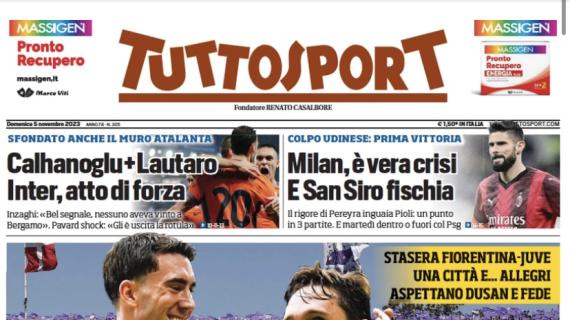 L'apertura di Tuttosport su Fiorentina-Juventus: "Vlahovic-Chiesa. Due contro tutti"