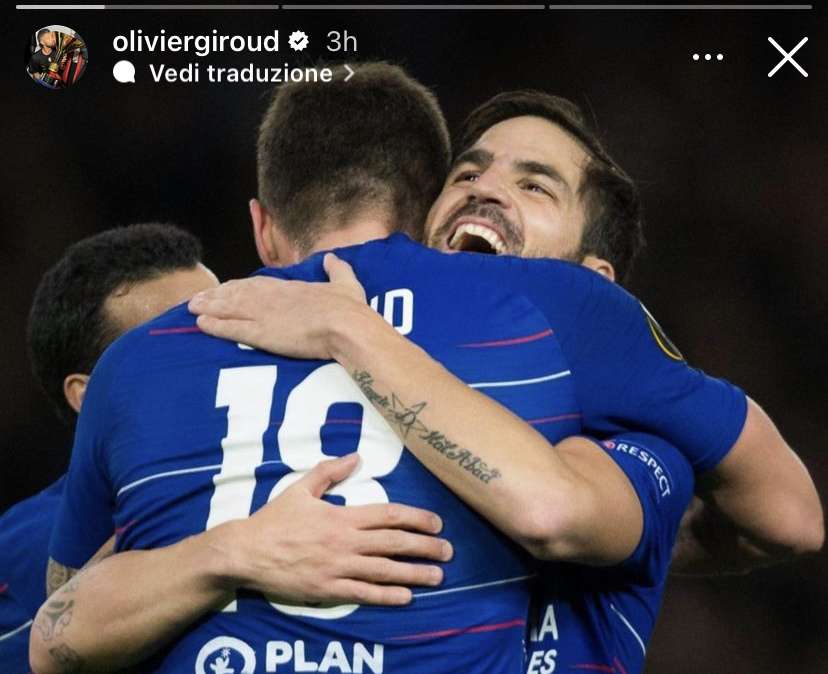 Il tributo di Giroud a Fabregas dopo il ritiro: "Che giocatore, che carriera. Grazie per gli assist"
