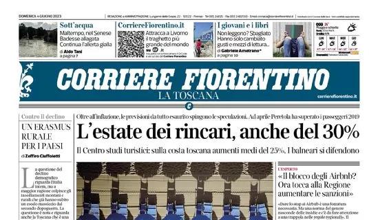 Il Corriere Fiorentino: "Fiorentina, un sorpasso al fotofinish". I viola chiudono ottavi